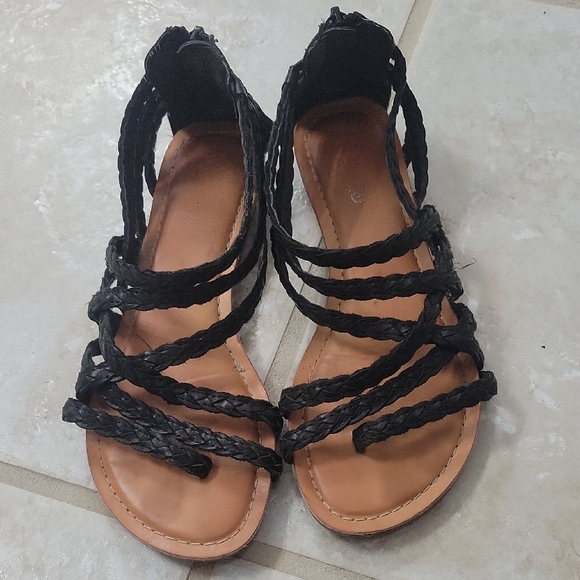 Carlos by Carlos Santana Shoes - Carlos by Carlos Santana Black Braided Sandals